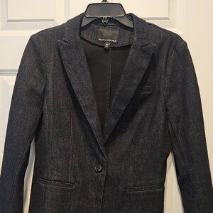 Like New Black Denim Blazer